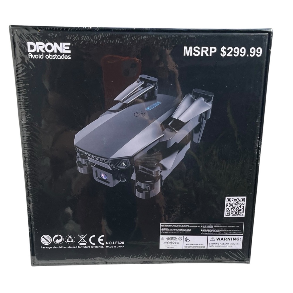 Sleek Black Drone with Obstacle Avoidance New in Unopened Box